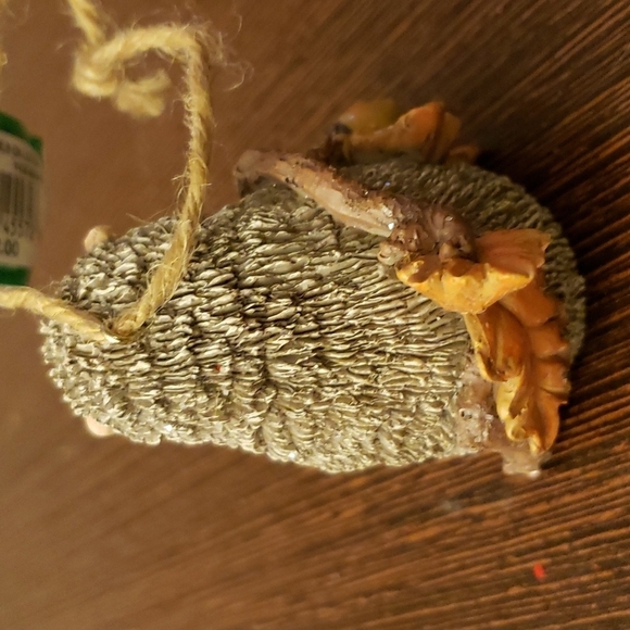 Kurt Adler HedgeHog on a Log Ornament - Picture 3 of 5